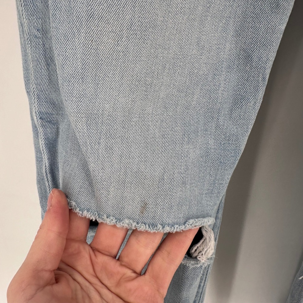 Abercrombie & Fitch Ultra High Rise Ankle Straight Jeans Distressed Size 25 - Picture 6 of 12